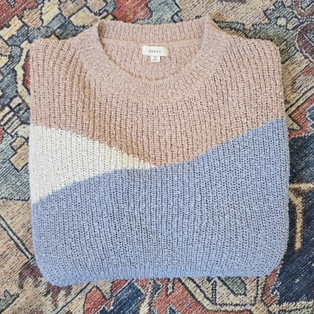 debut // women's Colorblock Chunky Knit Sweater